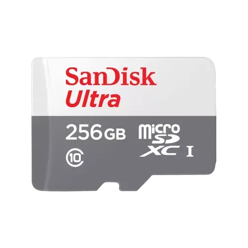 SanDisk Ultra 256GB Class-10 100mbps Micro SDXC UHS-I Memory Card (SDSQUNR-256G-GN3MN)