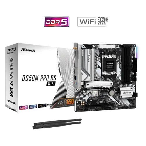 ASRock B650M Pro RS WiFi AM5 Micro ATX Motherboard
