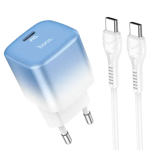 Hoco C101A Charger Adapter with Type-C to Type-C Cable