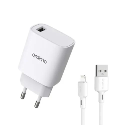 Oraimo Cannon 2 Pro 18W Charger Adapter with Lighting Cable