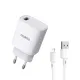Oraimo Cannon 2 Pro 18W Charger Adapter with Lighting Cable