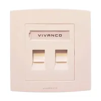 Vivanco VCA20 2 Port Faceplate with Shutter