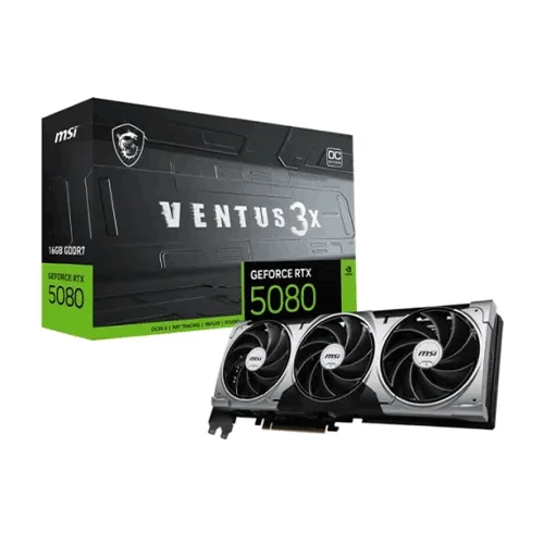 MSI GeForce RTX 5080 VENTUS 3X OC 16GB GDDR7 Graphics Card