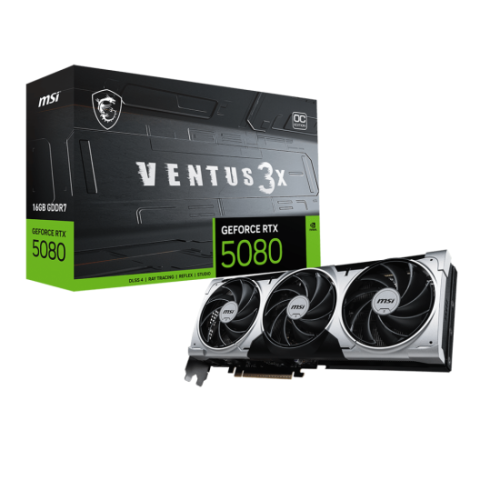 MSI GeForce RTX 5080 16G VENTUS 3X OC PLUS Graphics Card