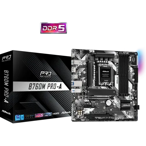 ASRock B760M Pro-A DDR5 Micro ATX Motherboard