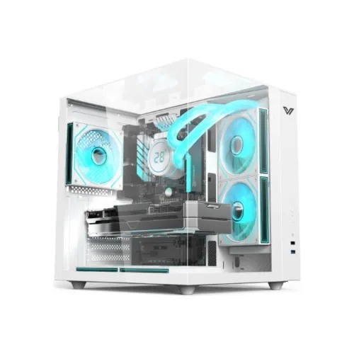 Value-Top TWISTER 360W Mid Tower ATX Gaming Casing (White)